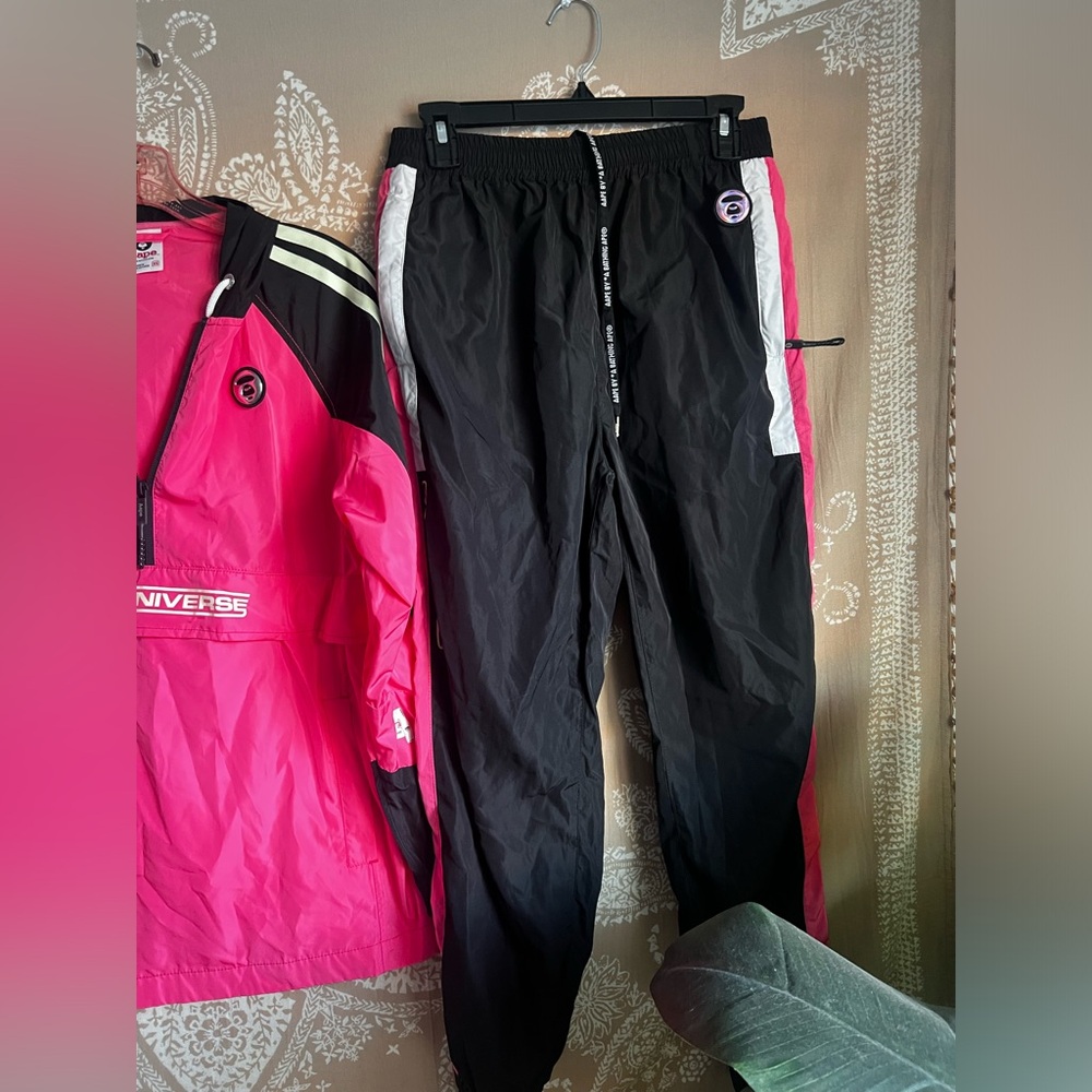 Aape by Bathing Ape Hot Pink & Black Track Suit - Picture 6 of 9